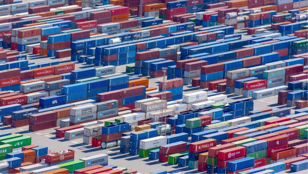 Blue and Red Containers in the port_Finding a distributor in Polnd is difficult
